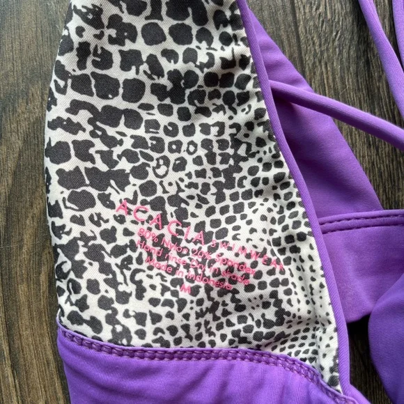 Acacia Swimwear Purple Strappy Bikini - Picture 6 of 6